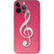 Pink Glitter Music Note iPhone 13 Pro Max Skin