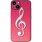 Pink Glitter Music Note iPhone 13 Skin