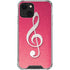 Pink Glitter Music Note iPhone 14 Plus Clear Case