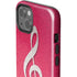 Pink Glitter Music Note iPhone 14 Impact Case