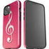 Pink Glitter Music Note iPhone 15 Impact Case