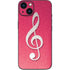Pink Glitter Music Note iPhone 14 Plus Skin