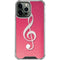 Pink Glitter Music Note iPhone 14 Pro Max Clear Case