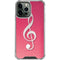 Pink Glitter Music Note iPhone 15 Pro Max Clear Case