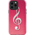 Pink Glitter Music Note iPhone 14 Pro Max Impact Case