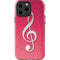 Pink Glitter Music Note iPhone 15 Pro Max Impact Case