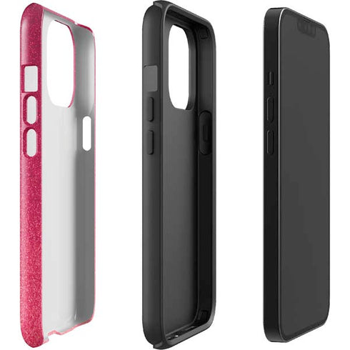 Pink Glitter Music Note iPhone 14 Pro Max Impact Case