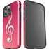 Pink Glitter Music Note iPhone 14 Pro Max Impact Case