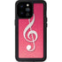 Pink Glitter Music Note iPhone 14 Pro Max Waterproof Case