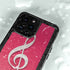 Pink Glitter Music Note iPhone 14 Pro Max Waterproof Case