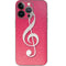 Pink Glitter Music Note iPhone 14 Pro Skin