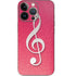 Pink Glitter Music Note iPhone 14 Pro Skin