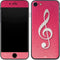 Pink Glitter Music Note iPhone 8 Skin
