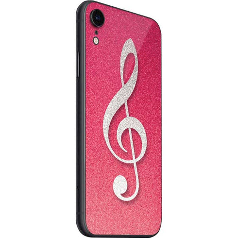 Pink Glitter Music Note iPhone SE (2nd & 3rd Gen) Skin