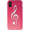 Pink Glitter Music Note iPhone X Pro Case