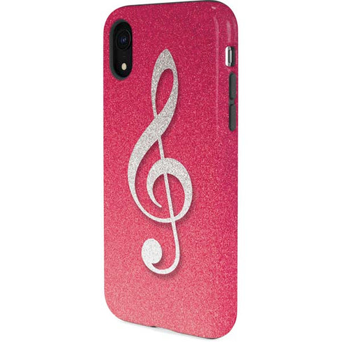 Pink Glitter Music Note iPhone XR Pro Case