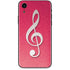 Pink Glitter Music Note iPhone XR Skin