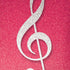 Pink Glitter Music Note iPhone XR Skin