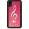 Pink Glitter Music Note iPhone XR Waterproof Case