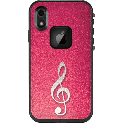 Pink Glitter Music Note LifeProof Fre iPhone Skin