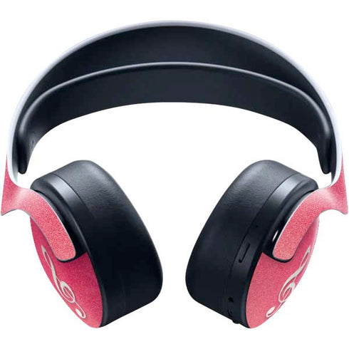 Pink Glitter Music Note PULSE 3D Wireless Headset for PS5 Skin