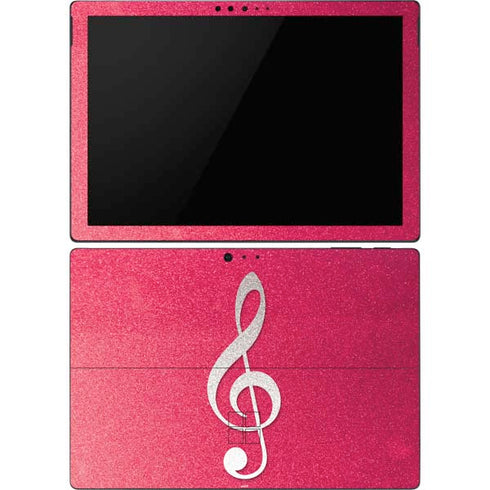 Pink Glitter Music Note Surface Pro 6 Skin