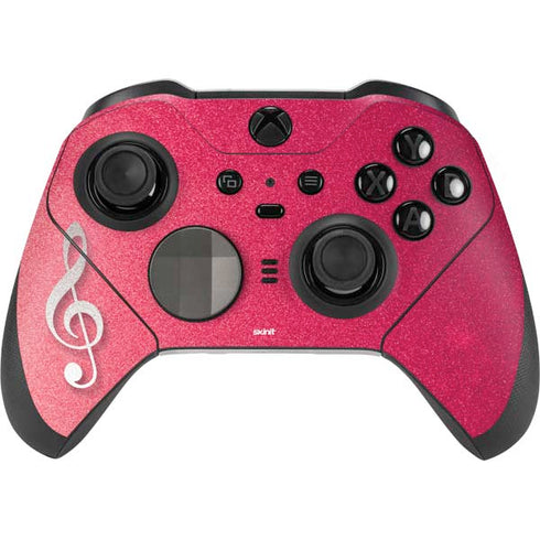 Pink Glitter Music Note Xbox Elite Wireless Controller Series 2 Skin