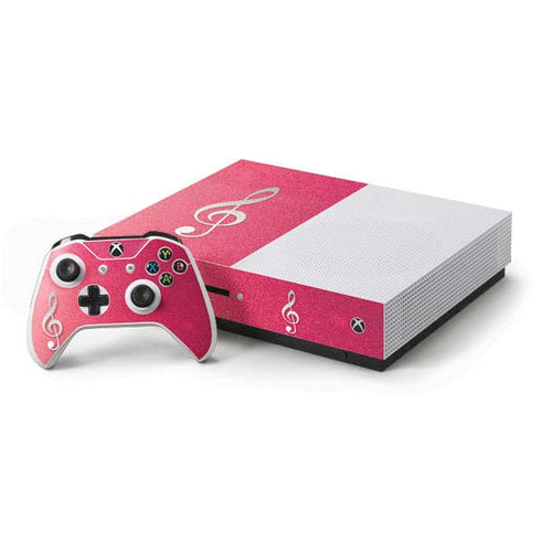 Pink Glitter Music Note Xbox One Skins