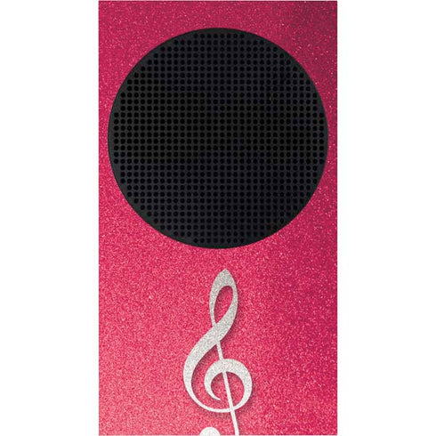 Pink Glitter Music Note Xbox Series S Skins