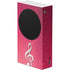 Pink Glitter Music Note Xbox Series S Console Skin