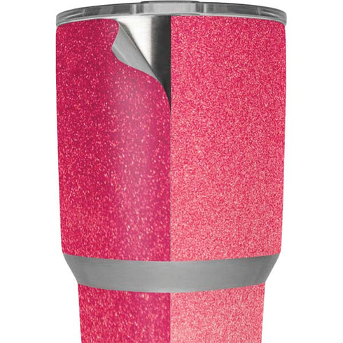Pink Glitter Music Note Yeti 30oz Rambler Tumbler Skin