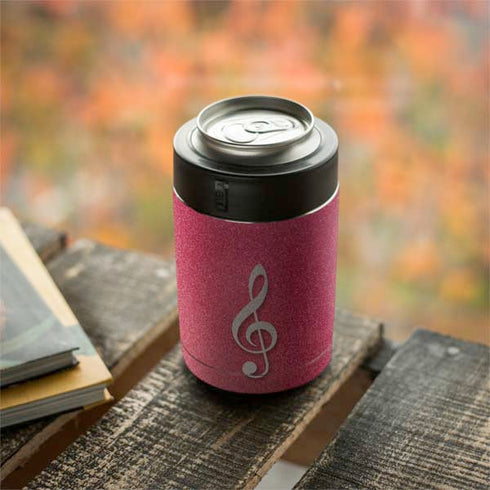 Pink Glitter Music Note Yeti Colster Can Insulator Skin