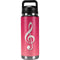 Pink Glitter Music Note YETI Rambler 26oz Bottle Skin
