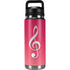 Pink Glitter Music Note YETI Rambler 26oz Bottle Skin