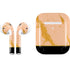 Pink Gold and Black Marble Apple AirPods 2 Skin