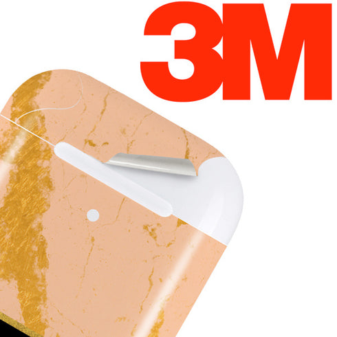 Pink Gold and Black Marble Apple AirPods 2 Skin