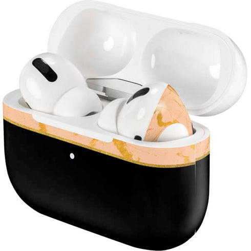 Pink Gold and Black Marble Apple AirPods Pro Skin