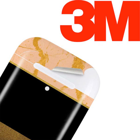 Pink Gold and Black Marble Apple AirPods Skin
