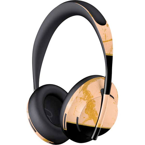 Pink Gold and Black Marble Bose Noise Cancelling Headphones 700 Skin