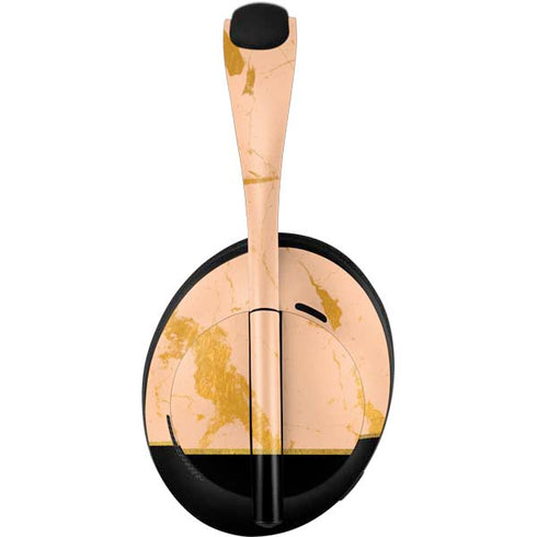 Pink Gold and Black Marble Bose Noise Cancelling Headphones 700 Skin