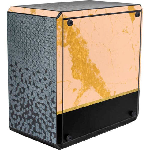Pink Gold and Black Marble Cooler Master MasterBox Q300L Mini Tower Skin