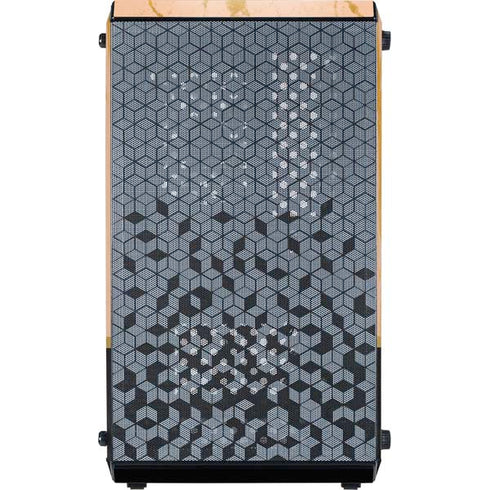 Pink Gold and Black Marble Cooler Master MasterBox Q300L Mini Tower Skin