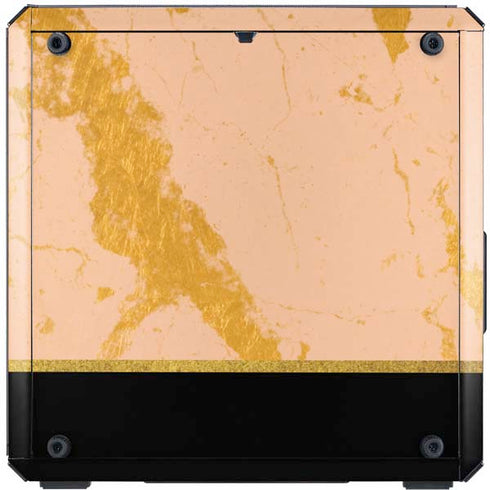 Pink Gold and Black Marble Cooler Master MasterBox Q300L Mini Tower Skin