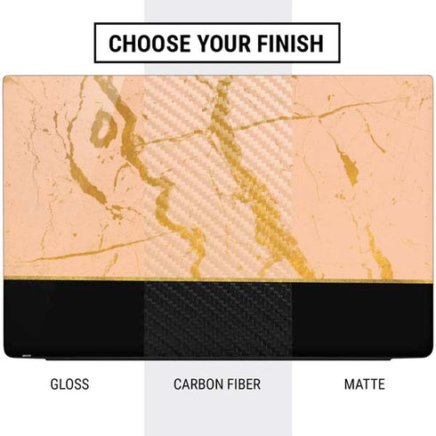 Pink Gold and Black Marble Dell Vostro Skin
