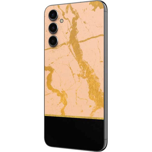Pink Gold and Black Marble Galaxy A14 5G Skin