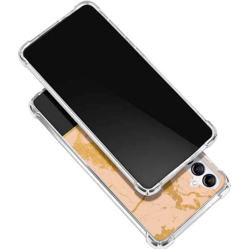 Pink Gold and Black Marble Galaxy A15 5G Clear Case