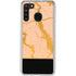 Pink Gold and Black Marble Galaxy A21 Clear Case