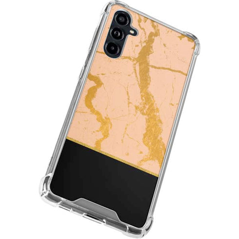 Pink Gold and Black Marble Galaxy A54 5G Clear Case