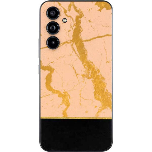 Pink Gold and Black Marble Galaxy A54 5G Skin