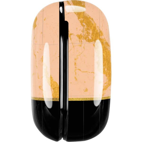 Pink Gold and Black Marble Galaxy Buds Live Skin